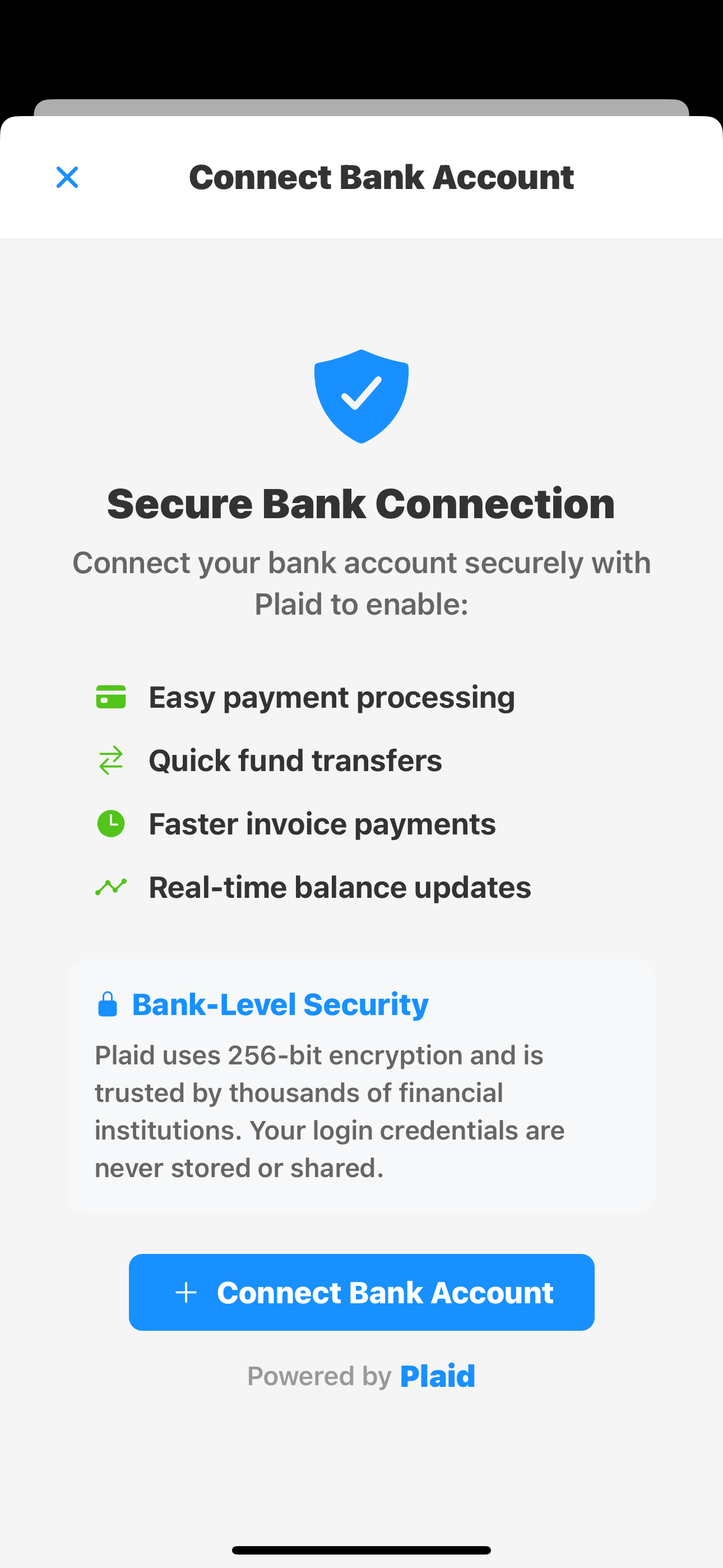 Plaid Bank Integration
