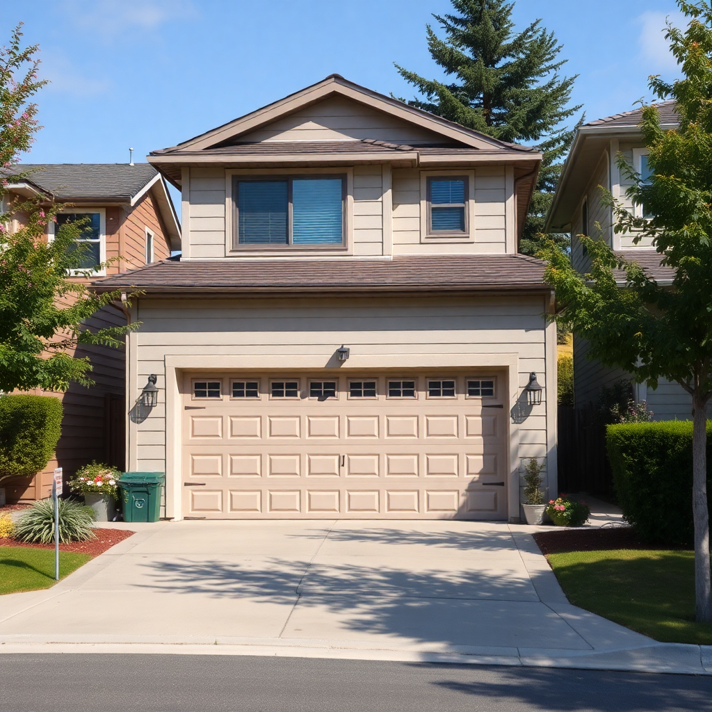 Suburban house with garage